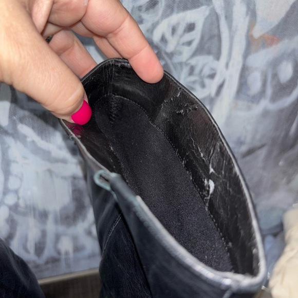 Sam Edelman Knee High Empire Boots in Black Leather with Zipper Size 7​ - Picture 6 of 16